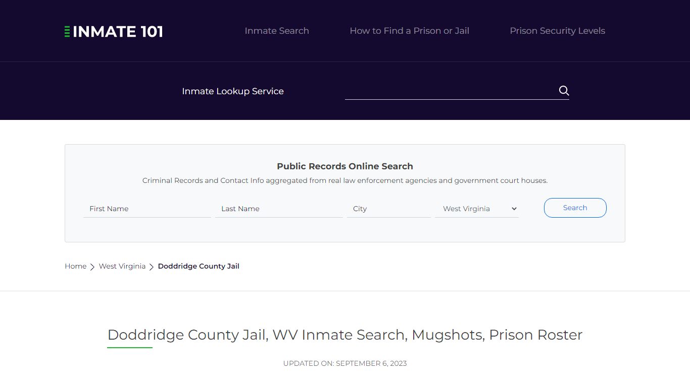 Doddridge County Jail, WV Inmate Search, Mugshots, Prison Roster